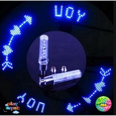 Bộ 2 Đèn Gắn Van Xe Tạo Chữ LED Cho Xe Máy & Xe Đạp - Hiệu Ứng Ánh Sáng Khi Chạy, Mã MSV57