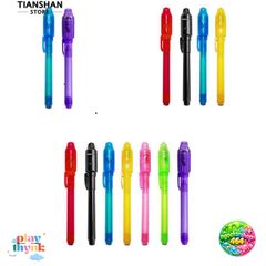 Bộ 4 Bút Mực Tàng Hình VTO30 Kèm Đèn UV - Viết Thư Mật Chất Lượng Cho Học Sinh và Trẻ Em - Quà Tặng Sáng Tạo