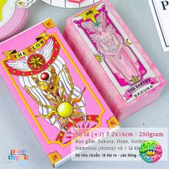Bộ Bài Tarot Sakura Clow Tiêu Chuẩn - 57 Lá Mới, Hình Ảnh Đạt Chuẩn, Màu Sắc Tươi Sáng, Quà Tặng Fan Hâm Mộ Anime