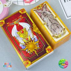 Bộ Bài Tarot Sakura Clow Tiêu Chuẩn - 57 Lá Mới, Hình Ảnh Đạt Chuẩn, Màu Sắc Tươi Sáng, Quà Tặng Fan Hâm Mộ Anime