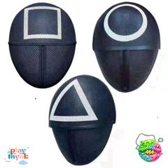 Mặt Nạ Squid Game Tam Giác Cosplay Đen - Đạo Cụ Hóa Trang Halloween Phim Hàn Quốc Cho Nam Nữ