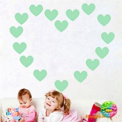 Giấy Dán Tường Phát Sáng Hình Trái Tim PVC Chất Lượng Cao - Sticker Phát Sáng Đêm Cho Phòng Trẻ Em, Phòng Khách, Phòng Ngủ