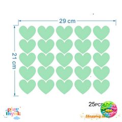 Giấy Dán Tường Phát Sáng Hình Trái Tim PVC Chất Lượng Cao - Sticker Phát Sáng Đêm Cho Phòng Trẻ Em, Phòng Khách, Phòng Ngủ