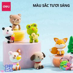 Đất Sét Tự Khô Deli Cho Trẻ Em - Bộ 12/24/36 Màu An Toàn, Không Dính Tay, Dễ Tạo Hình, Chất Liệu An Toàn.