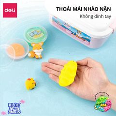 Đất Sét Tự Khô Deli Cho Trẻ Em - Bộ 12/24/36 Màu An Toàn, Không Dính Tay, Dễ Tạo Hình, Chất Liệu An Toàn.