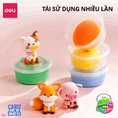 Đất Sét Tự Khô Deli Cho Trẻ Em - Bộ 12/24/36 Màu An Toàn, Không Dính Tay, Dễ Tạo Hình, Chất Liệu An Toàn.