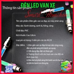 Đèn LED Gắn Van Xe Đạp/Máy Đa Sắc VAN9 - Phát Sáng Tự Động, Trang Trí Xe Cực Đẹp và An Toàn Ban Đêm