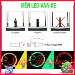 Đèn LED Gắn Van Xe Đạp/Máy Đa Sắc VAN9 - Phát Sáng Tự Động, Trang Trí Xe Cực Đẹp và An Toàn Ban Đêm