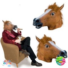 Mặt Nạ Halloween Cá Xanh & Ngựa - Đạo Cụ Cosplay Silicone Độc Đáo Cho Trẻ Em Và Người Lớn, Hóa Trang Vui Nhộn