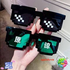 Kính Mắt Pixel Thug Life Phong Cách 8 Bit - Kính Râm Unisex Dành Cho Trẻ Em và Người Lớn, Phù Hợp Cho Tiệc Minecraft