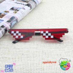 Kính Mắt Pixel Thug Life Phong Cách 8 Bit - Kính Râm Unisex Dành Cho Trẻ Em và Người Lớn, Phù Hợp Cho Tiệc Minecraft