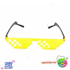Kính Mắt Pixel Thug Life Phong Cách 8 Bit - Kính Râm Unisex Dành Cho Trẻ Em và Người Lớn, Phù Hợp Cho Tiệc Minecraft