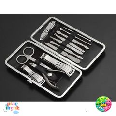 Bộ Dụng Cụ Chăm Sóc Móng 12 Món - Thép Không Gỉ, Đầy Đủ Tiện Ích, Hộp Sang Trọng, Tự Chăm Sóc Tay Chân Tại Nhà