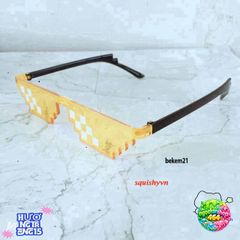 Kính Mát Thug Life 8 Bit Unisex - Kính Pixel Độc Đáo Phong Cách Minecraft Cho Bữa Tiệc & Quà Tặng Hài Hước