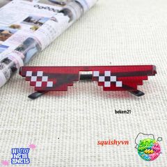 Kính Mát Thug Life 8 Bit Unisex - Kính Pixel Độc Đáo Phong Cách Minecraft Cho Bữa Tiệc & Quà Tặng Hài Hước
