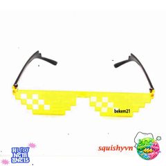 Kính Mát Thug Life 8 Bit Unisex - Kính Pixel Độc Đáo Phong Cách Minecraft Cho Bữa Tiệc & Quà Tặng Hài Hước