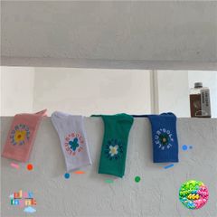 Vớ Nữ Họa Tiết Hoa Tươi, Thiết Kế Xinh Xắn - Vớ Hàn Quốc Dành Cho Học Sinh, Phong Cách Thời Trang Mới Nhất
