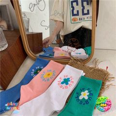 Vớ Nữ Họa Tiết Hoa Tươi, Thiết Kế Xinh Xắn - Vớ Hàn Quốc Dành Cho Học Sinh, Phong Cách Thời Trang Mới Nhất