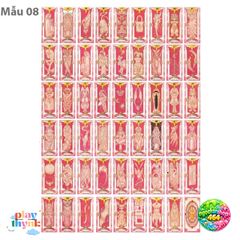 Áo Thun Trẻ Em Card Captor Sakura Clow - Thiết Kế Màu Hồng Dễ Thương, Bộ 54 Sticker Anime Độc Đáo