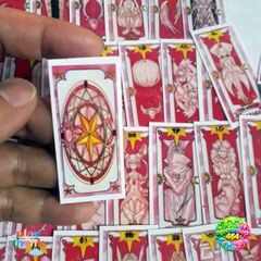 Áo Thun Trẻ Em Card Captor Sakura Clow - Thiết Kế Màu Hồng Dễ Thương, Bộ 54 Sticker Anime Độc Đáo