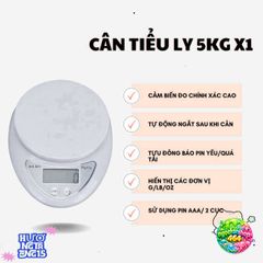 Cân Điện Tử Mini Định Lượng 1-5kg Cao Cấp - Dụng Cụ Làm Bánh Tiện Lợi, Nhẹ, Chính Xác Cho Người Đam Mê Nấu Nướng