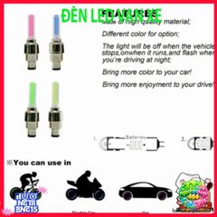 Đèn LED Nắp Van Lốp Xe Đạp - Đèn Trang Trí Bánh Xe An Toàn Ban Đêm, Thiết Kế Dễ Lắp Đặt, Nhiều Màu Sắc Sáng Rực