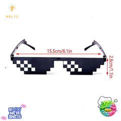 Kính Mát Thug Life Pixel Retro - Kính Râm Khảm Độc Đáo, Thời Trang, Chống Tia UV, Phong Cách Game Thủ