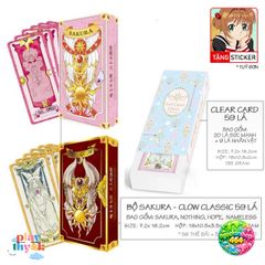 Bài Tarot Clow & Sakura Cổ Điển - Bộ 56+3 Thẻ Anime Manga Độc Đáo, Hộp 2 Lớp Dày, Quà Tặng Fan Thích Fandom Nhật Bản