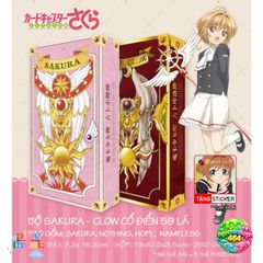 Bài Tarot Clow & Sakura Cổ Điển - Bộ 56+3 Thẻ Anime Manga Độc Đáo, Hộp 2 Lớp Dày, Quà Tặng Fan Thích Fandom Nhật Bản