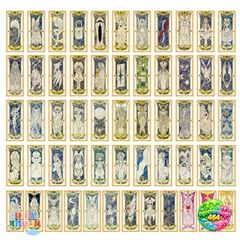 Bài Tarot Clow & Sakura Cổ Điển - Bộ 56+3 Thẻ Anime Manga Độc Đáo, Hộp 2 Lớp Dày, Quà Tặng Fan Thích Fandom Nhật Bản