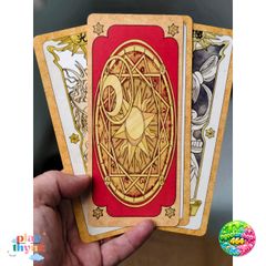 Bài Tarot Clow & Sakura Cổ Điển - Bộ 56+3 Thẻ Anime Manga Độc Đáo, Hộp 2 Lớp Dày, Quà Tặng Fan Thích Fandom Nhật Bản