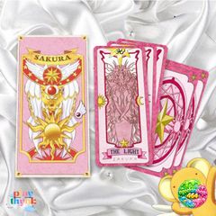 Bài Tarot Clow & Sakura Cổ Điển - Bộ 56+3 Thẻ Anime Manga Độc Đáo, Hộp 2 Lớp Dày, Quà Tặng Fan Thích Fandom Nhật Bản