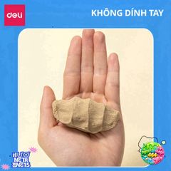 Bộ Chơi Xô Cát Động Lực Deli 500g với 6 Khuôn - Đồ Chơi Sáng Tạo Cho Trẻ Em Từ 3 Tuổi - Màu Xanh, Hồng, Vàng