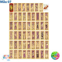 Bộ 54 Sticker Sakura Clow - Hình Dán Trang Trí Chất Lượng Cao, An Toàn, Hoàn Hảo Cho Fan Manga Anime