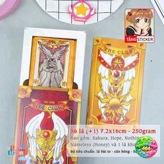 Bộ Bài Thủ Lĩnh Thẻ Bài Sakura Clow Classic 56 Lá - Vintage Manga Tarot Size 7.2x16cm - Quà Tặng Cho Fan Anime