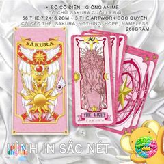 Bộ Bài Thủ Lĩnh Thẻ Bài Sakura Clow Classic 56 Lá - Vintage Manga Tarot Size 7.2x16cm - Quà Tặng Cho Fan Anime
