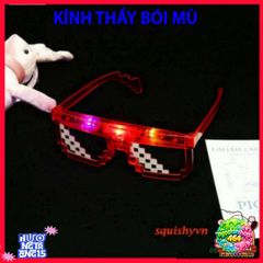 Kính Phát Sáng Thuglife LED Độc Đáo - Phụ Kiện Thời Trang Dự Tiệc 3/6 Chấm, Nổi Bật Tại Mọi Sự Kiện