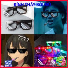 Kính Phát Sáng Thuglife LED Độc Đáo - Phụ Kiện Thời Trang Dự Tiệc 3/6 Chấm, Nổi Bật Tại Mọi Sự Kiện