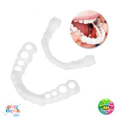 Răng Giả Silicone Trắng Sáng Đẹp - Bộ Bọc Răng Đa Dụng Cho Nụ Cười Xinh Xắn, Phù Hợp Người Lớn