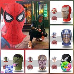 Mặt Nạ Spiderman Cosplay - Phụ Kiện Halloween Người Nhện Chất Liệu Vải Có Giãn - Quà Tặng Cho Fan Hâm Mộ