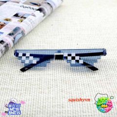 Kính Mắt Thuglife 6 Chấm MINECRAFT Unisex Đen & Hồng - Thời Trang Cá Tính, Miễn Phí Vận Chuyển