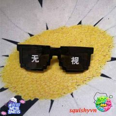 Kính Mắt Thuglife 6 Chấm MINECRAFT Unisex Đen & Hồng - Thời Trang Cá Tính, Miễn Phí Vận Chuyển