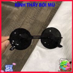 Kính Mát Tròn Gọng Kim Loại Đen Vàng Thời Trang Cho Nam - Phong Cách Trẻ Trung, Chống Ánh Sáng Mạnh, Đa Dạng Màu Sắc