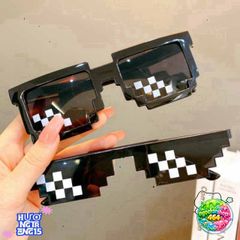 Kính Mát Thug Life Mosaic Dày Phong Cách Hip Hop Cho Nam Nữ - Kính Chống UV400 Thời Trang Dành Cho Người Lớn