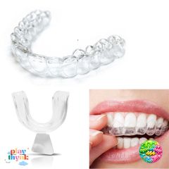 Khay Miệng Silicone Chống Mòn Răng Nghiêng - 2 Miếng Bảo Vệ Răng Khi Ngủ, Chất Liệu EVA, Tiện Lợi Cho Chăm Sóc Răng Miệng