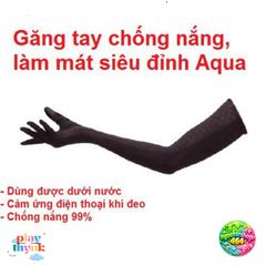 Găng Tay Chống Nắng Aqua Long Nhật Bản - Công Nghệ Làm Mát, Bảo Vệ Da, Sử Dụng TươI Thoải Mái Với Điện Thoại Cảm Ứng