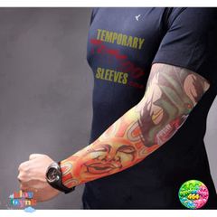 Găng Tay Hình Xăm 3D Tatoo Sleeve - Phong Cách Cá Tính Chống Nắng, Bộ 2 Găng Tay Thời Trang Cho Nam Nữ