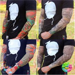 Găng Tay Hình Xăm 3D Tatoo Sleeve - Phong Cách Cá Tính Chống Nắng, Bộ 2 Găng Tay Thời Trang Cho Nam Nữ