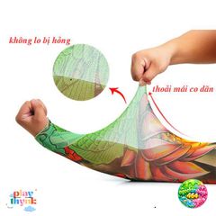 Găng Tay Hình Xăm 3D Tatoo Sleeve - Phong Cách Cá Tính Chống Nắng, Bộ 2 Găng Tay Thời Trang Cho Nam Nữ