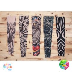 Găng Tay Hình Xăm 3D Tatoo Sleeve - Phong Cách Cá Tính Chống Nắng, Bộ 2 Găng Tay Thời Trang Cho Nam Nữ